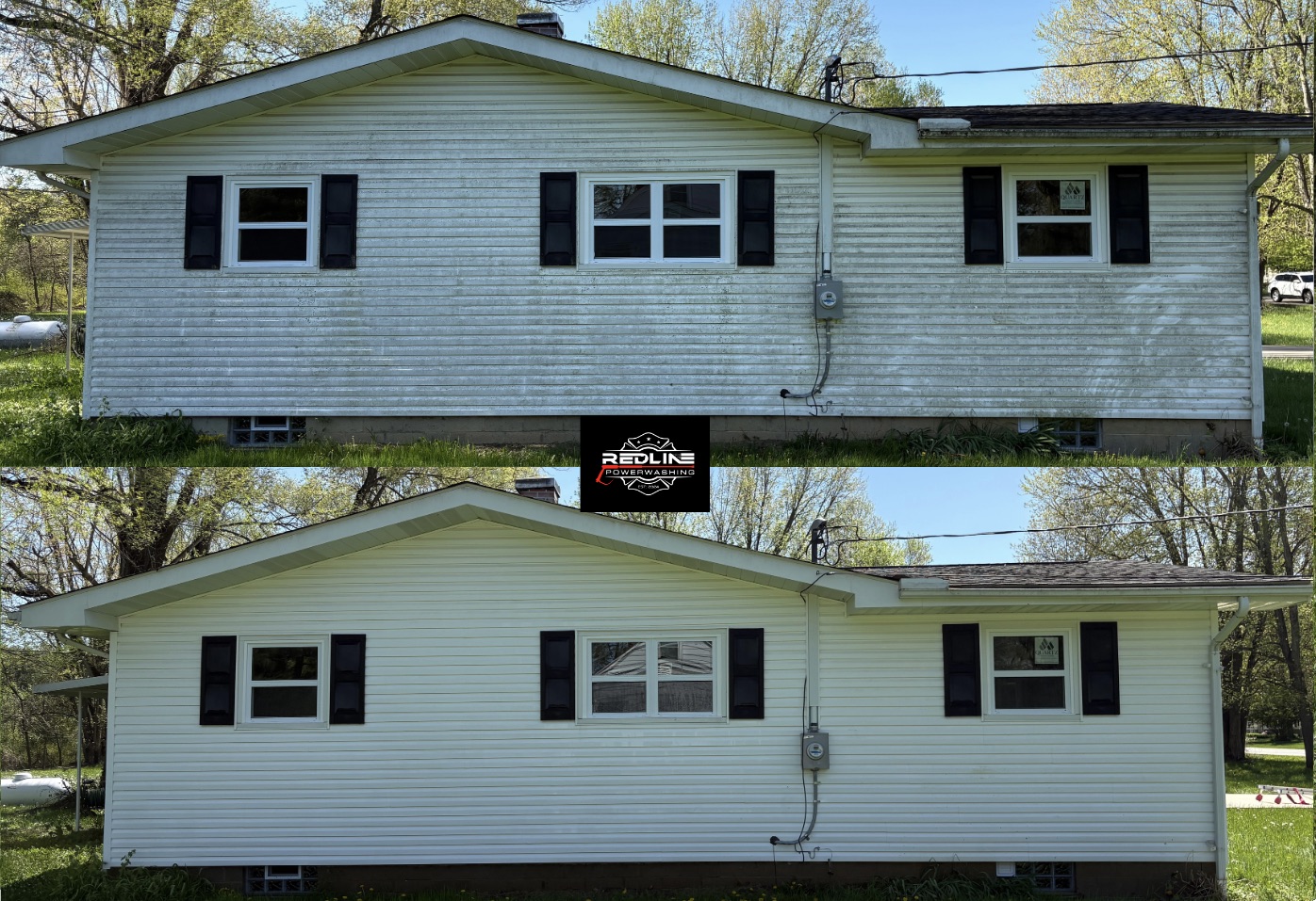 Power Washing Project – House Washing, Concrete Cleaning & Propane Tank Soft Wash in Galena, OH